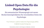 Cover showing the first slide of the presentation about Linked Open Data in Psychology